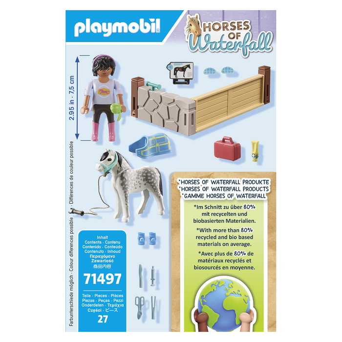 Playmobil Set de Figuritas Horses of Waterfall 71497 - Pferdetherapeutin con 24 Piezas para Niños de 4 a 10 Años