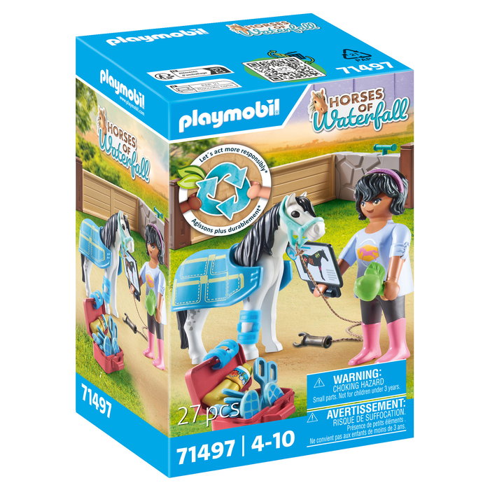Playmobil Set de Figuritas Horses of Waterfall 71497 - Pferdetherapeutin con 24 Piezas para Niños de 4 a 10 Años