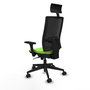 PIQUERAS Y CRESPO Silla de oficina Horna con mecanismo Sincro, color Pistacho y Negro