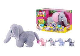Zuru Mamá Elefante y sus bebés Pets Alive, ¡A pasear!