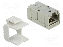 DeLOCK Adaptador RJ45 hembra a RJ45 hembra Cat.6A de metal 86012 Gris