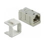 DeLOCK Adaptador RJ45 hembra a RJ45 hembra Cat.6A metal Gris