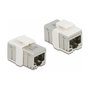 DeLOCK Adaptador RJ45 hembra a RJ45 hembra Cat.6A metal Gris