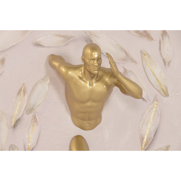 DKD Home Decor Cuadro Lienzo y Resina Hombre (Pack de 2) Dorado 80x80 cm DKD Home Decor Cuadro Lienzo y Resina Hombre (Pack de 2) Dorado 80x80 cm