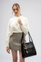 Lucky Bees Bolso tote 352 Negro Piel de Polivinilo 28x10x31 cm con 4 bolsillos interiores