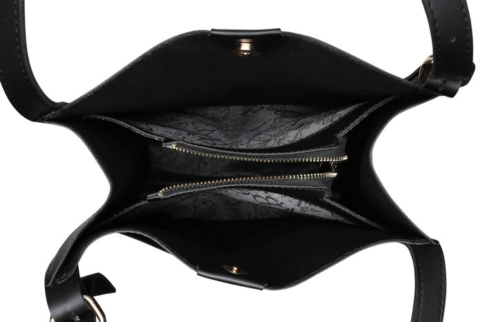 Lucky Bees Bolso tote 352 Negro Piel de Polivinilo 28x10x31 cm con 4 bolsillos interiores Lucky Bees Bolso tote 352 Negro Piel de Polivinilo 28x10x31 cm con 4 bolsillos interiores
