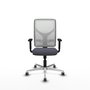 PIQUERAS Y CRESPO Silla de oficina Motilla Gris oscuro y Blanco