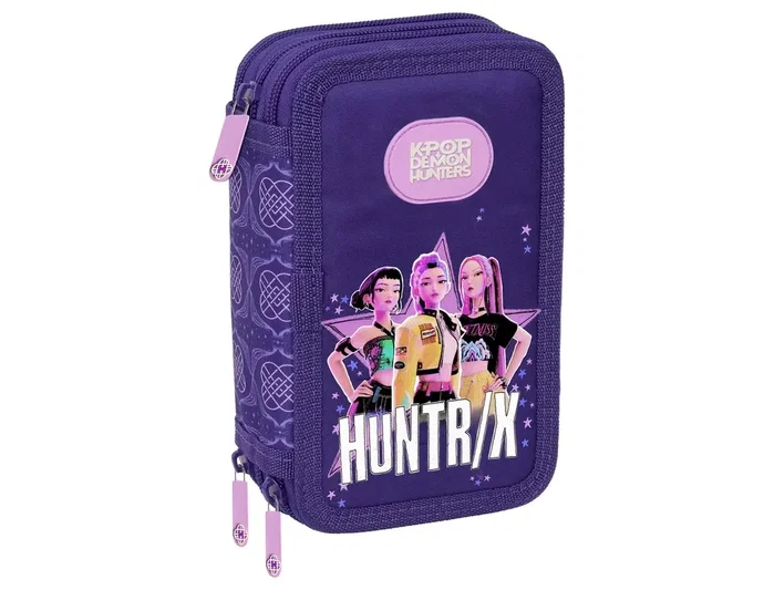 Safta Estuche Triple K-Pop Demon Hunters Fighters con 37 piezas Safta Estuche Triple K-Pop Demon Hunters Fighters con 37 piezas