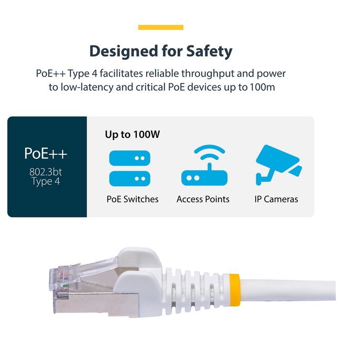 StarTech.com Cable de Red Ethernet CAT8 2m Azul Snagless 40Gbps 2000MHz PoE++ 100W S/FTP