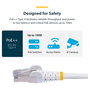 StarTech.com Cable de Red Ethernet CAT8 2m Azul Snagless 40Gbps 2000MHz PoE++ 100W S/FTP