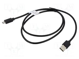 DIGITUS Cable USB 2.0 de USB A a USB C, 1m, Negro