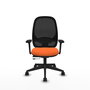 PIQUERAS Y CRESPO Silla de oficina Cilanco Naranja y Negro