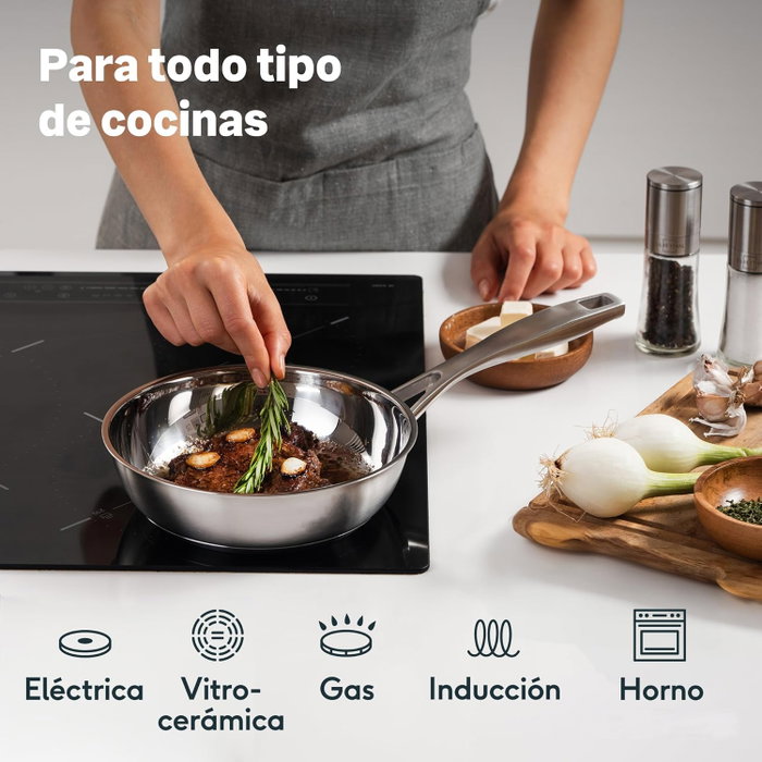 WECOOK Sartén Pro Acero Inox 24cm