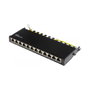 GoodConnections GC-N0115 Patch Panel de Rack Cat6 12 Puertos RJ45, 0.5U, Negro