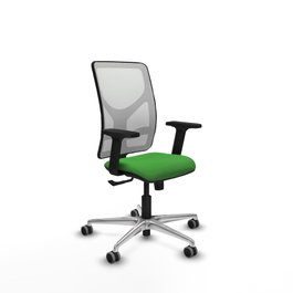 PIQUERAS Y CRESPO Silla de oficina Motilla con mecanismo Sincro, Verde y Blanco