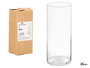 Giftdecor - Florero de Cristal Cilíndrico Transparente, 25 cm de Alto x 10 cm de Diámetro, Hecho de Vidrio, Ideal para Decoración del Hogar o como Regalo (Set de 12)