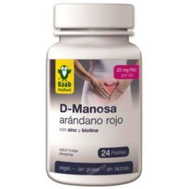 RAAB VITALFOOD D-Mannose Arandano Rojo 24 Comprimidos Veganos