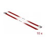 DeLOCK Sujetacables de Acero Inoxidable 500 x 7,9 mm Rojo, 10 unidades