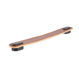 Viefe Tirador Piel Modelo Oblong Distancia 160mm Acabado Beige - Negro
