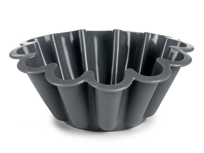 Kinvara Molde Silicona Pastel Alto 24.5x9x24.5 cm para Horno y Lavavajillas Gris (Set de 12)