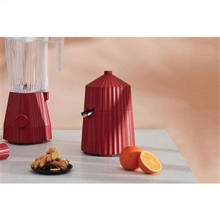 Alessi MDL07 R Exprimidor Eléctrico Plissé Rojo Diseño Michele De Lucchi