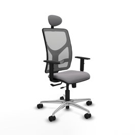 PIQUERAS Y CRESPO Silla de oficina Motilla Gris con mecanismo Sincro/Traslack