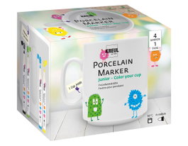 Kreul Set de Rotuladores de Porcelana Junior Colorea tu taza