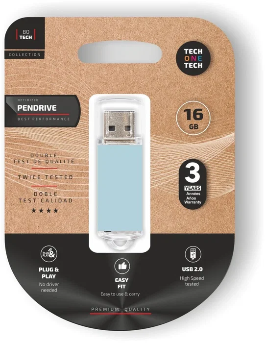 Memoria Usb 16Gb Tech-One-Tech Basic 2.0 Basic Blue Sky (Incluye Canon Lpi De 0.24 )