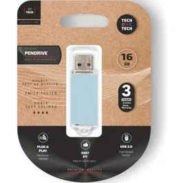 Tech One Pendrive 16GB USB 2.0 Azul Cielo