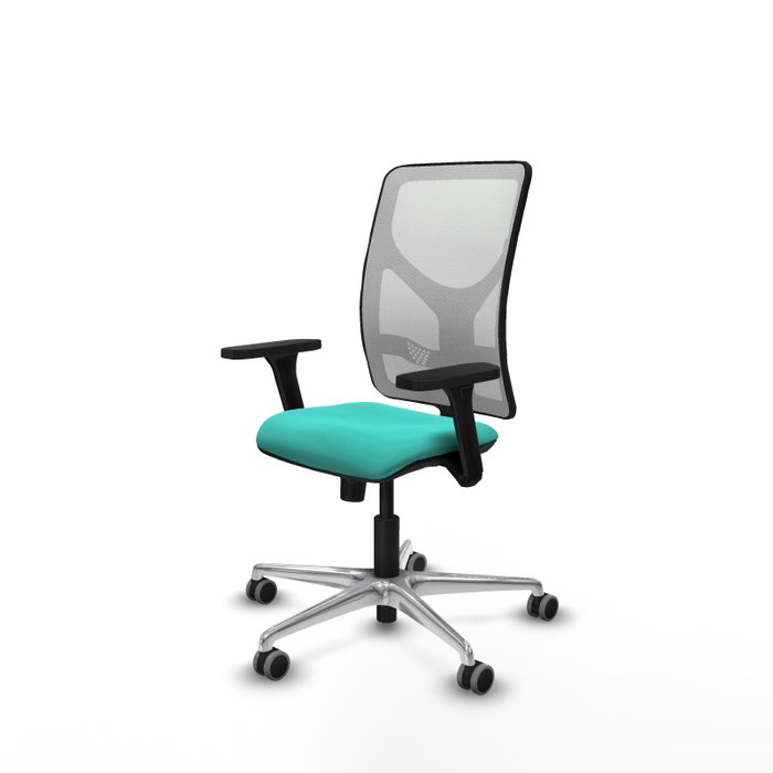 PIQUERAS Y CRESPO Silla de oficina Motilla con mecanismo Sincro, Turquesa y Blanco