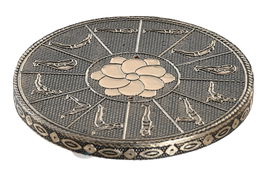 DKD Home Decor Soporte Incienso Indio Champan Madera Aluminio 10 x 1 x 10 cm