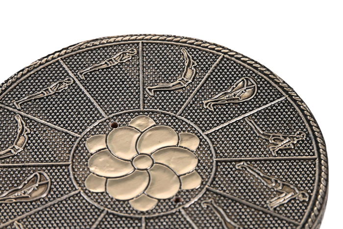 DKD Home Decor Soporte Incienso Indio Champan Madera Aluminio 10 x 1 x 10 cm