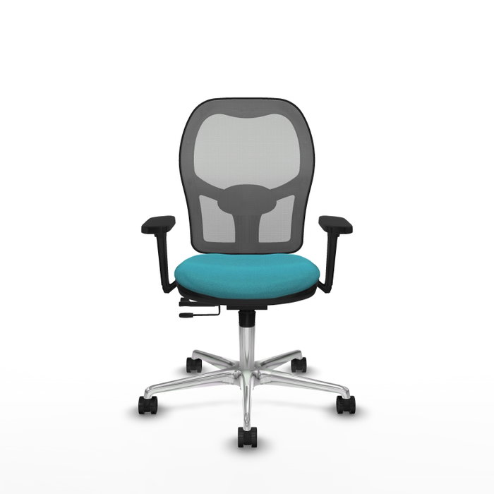 PIQUERAS Y CRESPO Silla de oficina Jorquera con mecanismo Sincro/Traslack, Turquesa y Gris PIQUERAS Y CRESPO Silla de oficina Jorquera con mecanismo Sincro/Traslack, Turquesa y Gris