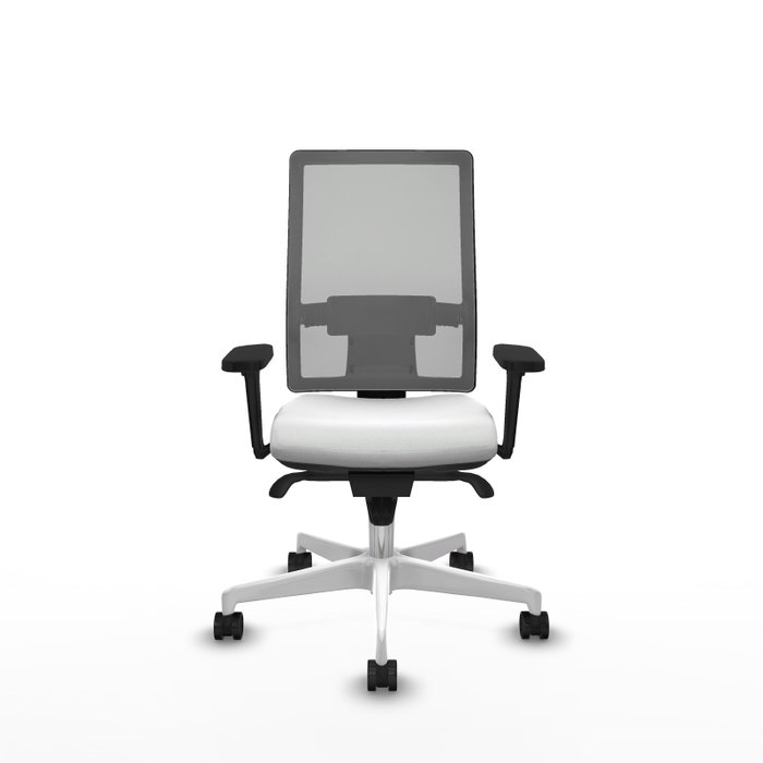 PIQUERAS Y CRESPO Silla de oficina Horna con mecanismo Sincro, Blanco y Gris PIQUERAS Y CRESPO Silla de oficina Horna con mecanismo Sincro, Blanco y Gris