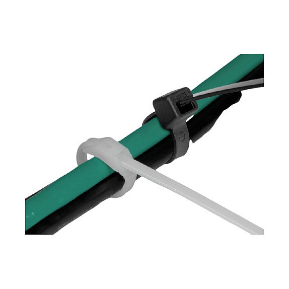 DeLOCK Sujetacables con cabeza plana 150 x 3,6 mm, 100 unidades