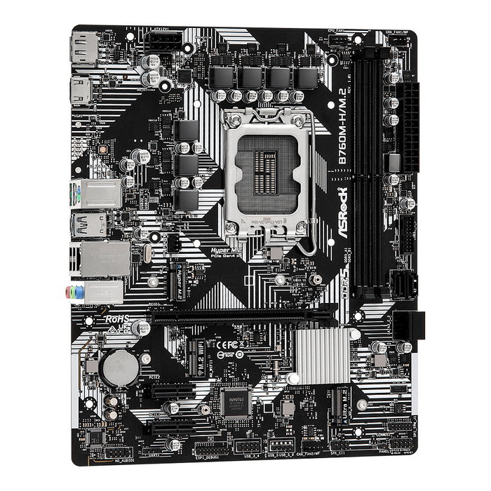 ASRock B760M-HDV/M.2 (1700) Placa Base Micro ATX Intel B760 DDR5-SDRAM para Procesadores Intel LGA 1700