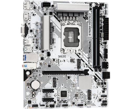 ASRock B760M-HDV/M.2 Placa Base Intel B760 LGA 1700 DDR5 M.2 Micro ATX para PC