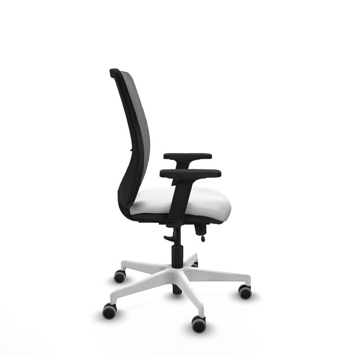 PIQUERAS Y CRESPO Silla de oficina Zulema con mecanismo Sincro/Traslack, Tela Blanca y Malla Gris PIQUERAS Y CRESPO Silla de oficina Zulema con mecanismo Sincro/Traslack, Tela Blanca y Malla Gris