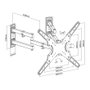 Equip 650328 Soporte de Pared en Esquina para TV de 23" a 55", Compatible VESA 400x400, Capacidad Máxima 45 kg