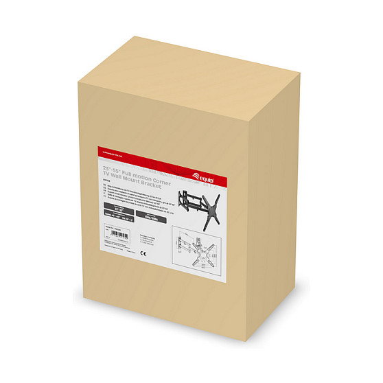 Equip 650328 Soporte de Pared en Esquina para TV de 23" a 55", Compatible VESA 400x400, Capacidad Máxima 45 kg Equip 650328 Soporte de Pared en Esquina para TV de 23" a 55", Compatible VESA 400x400, Capacidad Máxima 45 kg