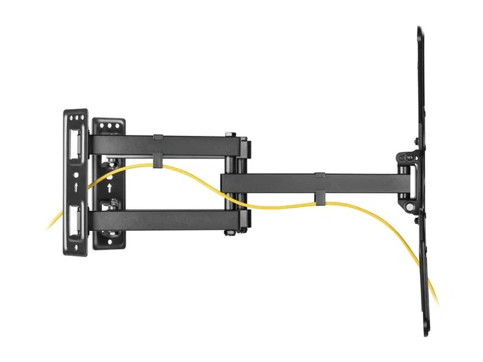 Equip 650328 Soporte de Pared para TV de Esquina, para Pantallas de 23"-55" (58-139 cm), VESA 200x100 a 400x400, Hasta 45 kg, Inclinación Ajustable, Color Negro