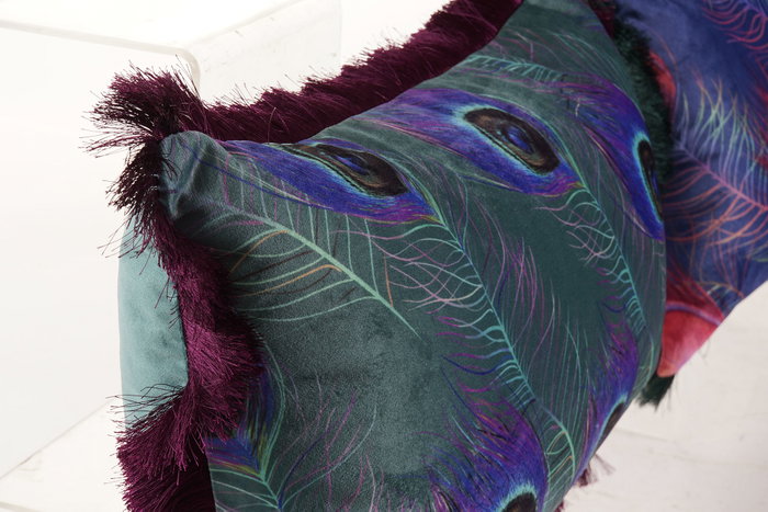 DKD Home Decor Cojín Poliéster PEACOCK Multicolor Surtido de 2 DKD Home Decor Cojín Poliéster PEACOCK Multicolor Surtido de 2