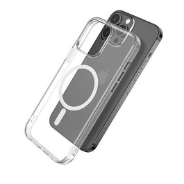 eSTUFF BERLIN Funda Híbrida Magnética MagSafe para iPhone 13 Pro Max - Transparente