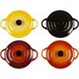 Le Creuset Set de 4 mini cocottes de gres multicolor