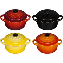 Le Creuset Set de 4 mini cocottes de gres multicolor
