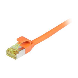 Synergy21 Patchkabel RJ45 CAT6A 0.5m Orange S-STP (S/FTP) Slim 4.5mm TPE/LSZH AWG28 con Rohkabel CAT7 500 MHz