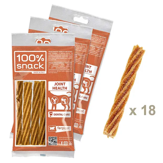 Ferplast Fusilli Ovopet® Snack Dental Vegetariano para Todos los Tamaños (Pack de 3) Ferplast Fusilli Ovopet® Snack Dental Vegetariano para Todos los Tamaños (Pack de 3)