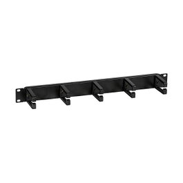 EFB Elektronik Panel de gestión de cables 19 pulgadas 1U Negro