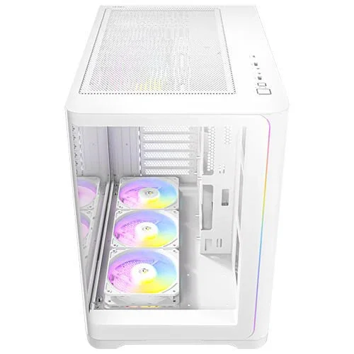 Antec 0-761345-10226-1 Carcasa Midi Tower ATX Blanco C5 Curve ARGB, con 3 Ventiladores 120mm, Panel de Vidrio Templado, Soporte para ITX/microATX