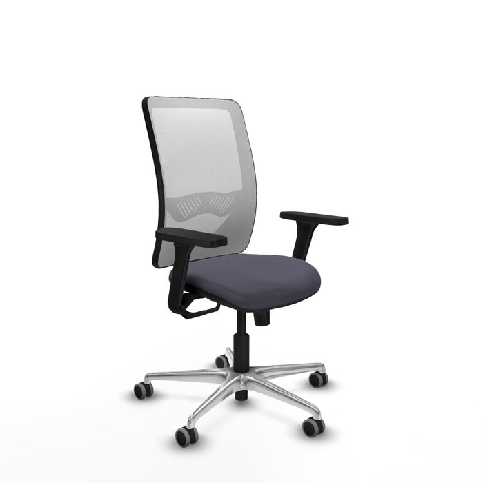 PIQUERAS Y CRESPO Silla de oficina Zulema con mecanismo Sincro, Gris oscuro y Blanco PIQUERAS Y CRESPO Silla de oficina Zulema con mecanismo Sincro, Gris oscuro y Blanco